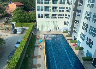 1 bedroom Pool view corner unit for sale in South Pattaya near walking street.