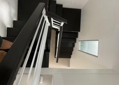 modern staircase in a contemporary home