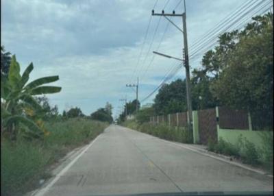 View of a residential street from a car