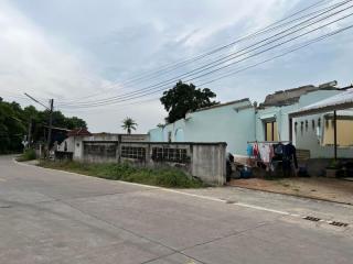 View of the street and exterior of residential buildings