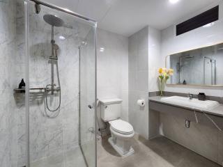 Modern bathroom with marble finish