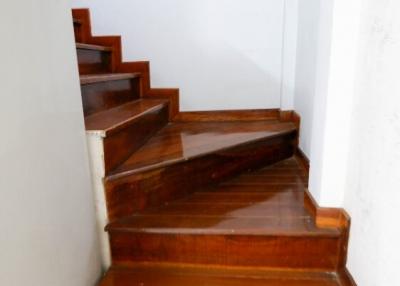 Wooden staircase in a modern home