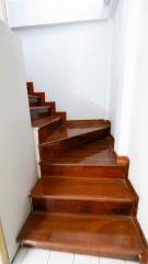 Wooden staircase in a modern home