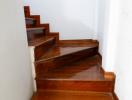 Wooden staircase in a modern home