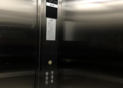 Modern stainless steel elevator interior
