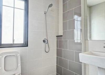 Modern bathroom interior with natural light