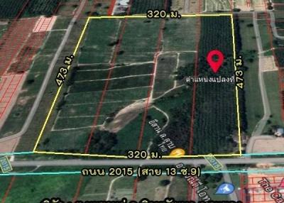 Aerial view of a spacious land plot for sale