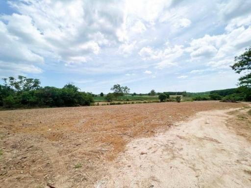 Expansive vacant land with clear skies and potential for development