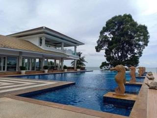 Luxurious outdoor pool with sea view near the property