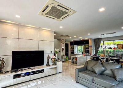 Spacious and modern living room with natural light