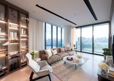 Spectacular Design And Layout 2 Bedroom Corner Unit Breathtaking River, The City And Icon Siam.