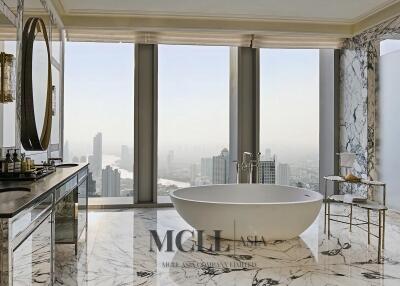 The Ritz Carlton 3+1 Bedroom Sky Residence Penthouse Unit 380 Sqm Stunning View Of Bangkok City