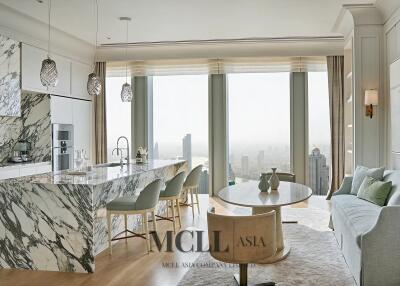 The Ritz Carlton 3+1 Bedroom Sky Residence Penthouse Unit 380 Sqm Stunning View Of Bangkok City