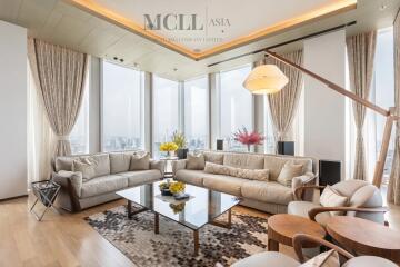 Tastefully Decorated Sky Residence With Breathtaking View At The Ritz Carlton Residences, Bangkok.