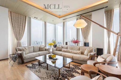 Tastefully Decorated Sky Residence With Breathtaking View At The Ritz Carlton Residences, Bangkok.