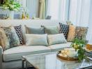 Cozy and stylish living room with comfortable seating and modern decor