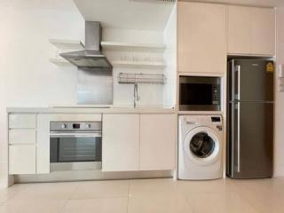 Modern kitchen with stainless steel appliances