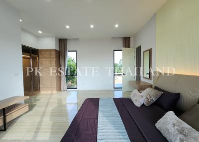 Spacious and modern living room with natural light