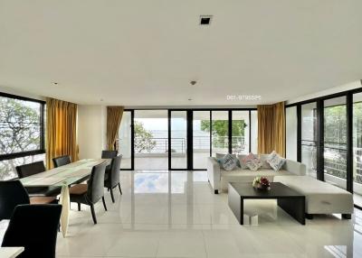 Spacious living room with modern furniture and lots of natural light