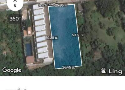 Aerial view of a property with outlined boundaries and measurements