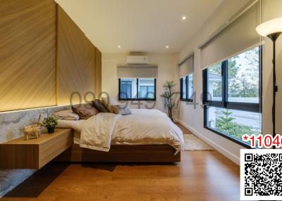 Modern bedroom interior with natural light