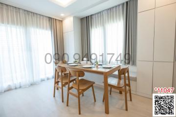 Elegant dining room with natural light