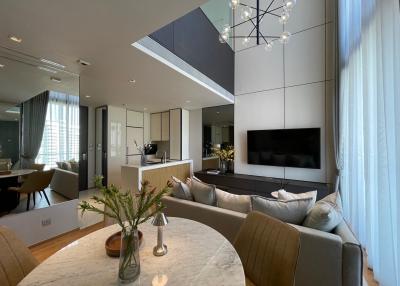 Spacious and modern living room with abundant natural light