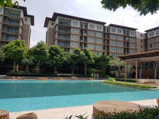 Condo unit, Baan Thew Lom, Cha-am [4th floor, Building C], garden view.