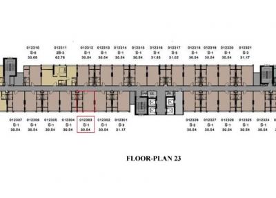 ห้องชุด บ้านเคียงฟ้า หัวหิน [ชั้น 23 ] วิวเมืองหัวหินและวิวทะเลระยะไกล