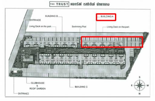 Condo The Trust Residence, Central Pattaya (pool view)