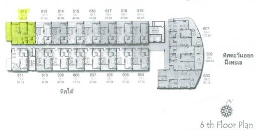 ห้องชุด นาวิโอ หัวหิน [ชั้น 6] วิวเมือง, วิวภูเขา