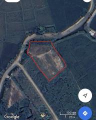 Aerial view of a vacant plot of land for real estate