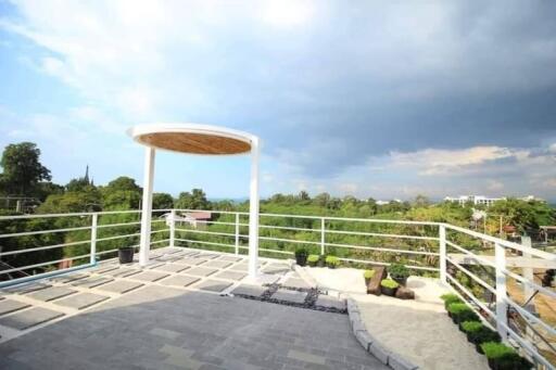 Spacious rooftop terrace with panoramic views