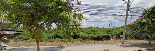 38359 - Empty land for sale. Chaloem Phrakiat Road Next to the main road, accessible to Bangna 2, area 394 sq wa