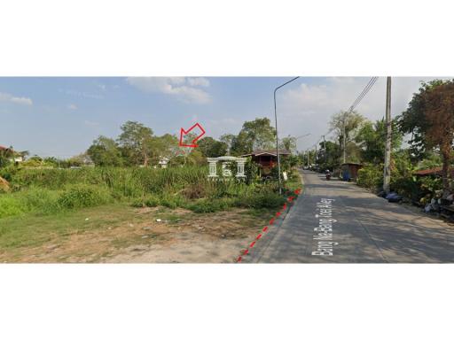 90732 - Land for sale on Pathum Thani-Sam Khok-Sena Road, area 1-1-61 rai, next to the Chao Phraya River.