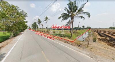 40293 Land for sale next to Sai Noi, Bang Bua Thong, near Road 346, purple area, area 61-0-71 rai.