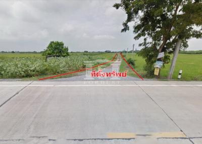 40014 Land for sale, Sai Noi, Wat Ton Chueak - accessible from Salaya. Suitable for building a warehouse