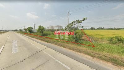 40072 Suphanburi Ring Road Land for sale. Near the mall and administrative court, width 416 m. Suitable for allocating to civil servants