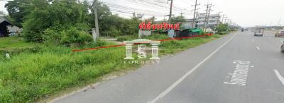 90523 - Land for sale, area 57-1-22 rai, next to Suwinthawong Road, km. 59, near Nakhon Nueang Khet Subdistrict Administrative Organization.
