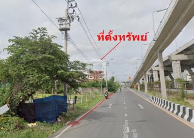 90017-Land for sale next to Si Rat parallel, along the Ratchapruek railway, orange color Y.8, new, area 6-2-24 rai.