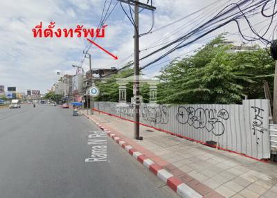 40412 Rare land, next to Rama 4, near MRT Hua Lamphong, Saphan Lueang, area 141.10 sq wa