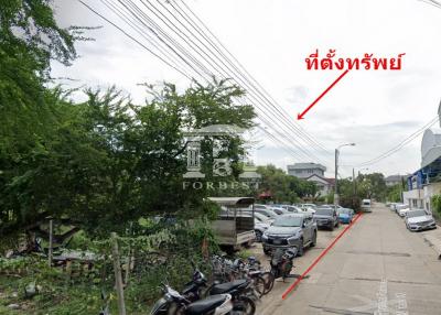 40414 Land for sale in Chalerm Phra Kiat near Suan Luang Rama IX, yellow area. Suitable for building a house or warehouse, area 3-2-73 rai.