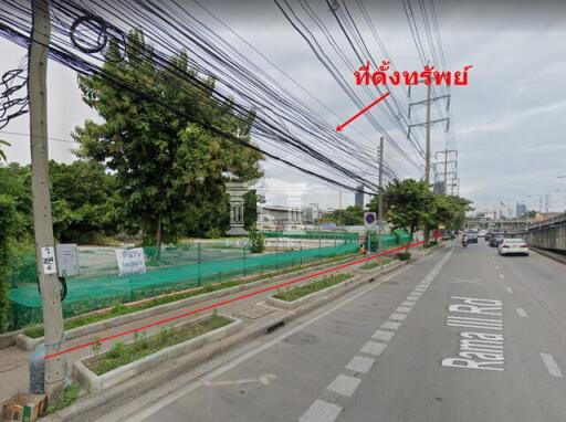 40942 - ขายที่ดินติดพระราม 3 พื้นที่สีน้ำตาลใ ใกล้วงแหวนอุตสาหกรรม,