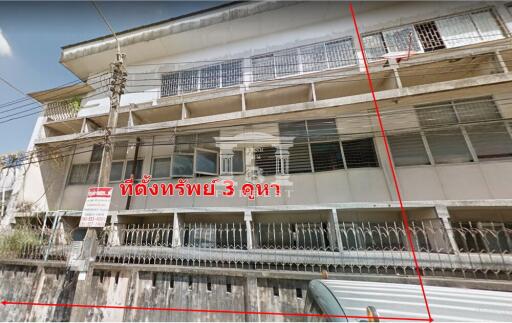 39788 Land for sale with 3-story office building, Vibhavadi-Ratchada location, area 148 sq wa