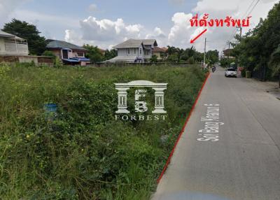 42021 - Land on Ratchaphruek Road. Near The Crystal Entering the alley is not deep, 456 sq wa Suitable for building a house or apartment