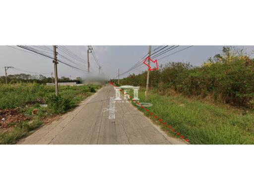 43354 - Land for sale, Buathong Land Village, area 2-0-24 rai, Bang Kruai-Sai Noi Road.