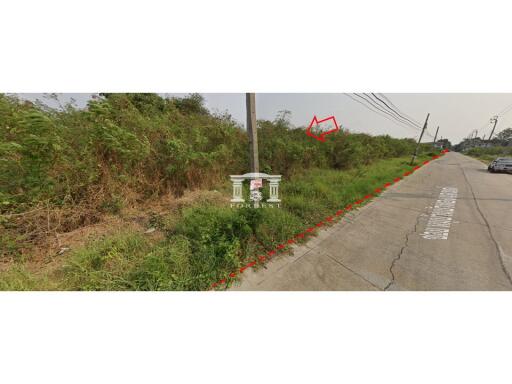 43354 - Land for sale, Buathong Land Village, area 2-0-24 rai, Bang Kruai-Sai Noi Road.