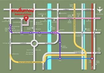 Map of local area showing roads and public transport options