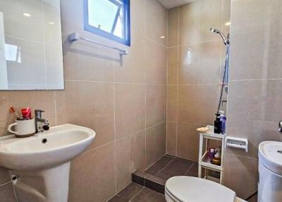 Modern bathroom with natural light