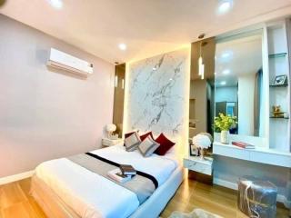 Cozy modern bedroom with stylish interior design